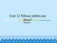 教育科学出版社小学英语三年级起点三年级下册 Unit 12 Whose rabbits are these？-Period 1  课件