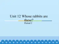 教育科学出版社小学英语三年级起点三年级下册 Unit 12 Whose rabbits are these？-Period 2  课件