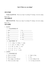 小学英语教科版 (广州)四年级下册Unit 8 What are you doing?学案设计