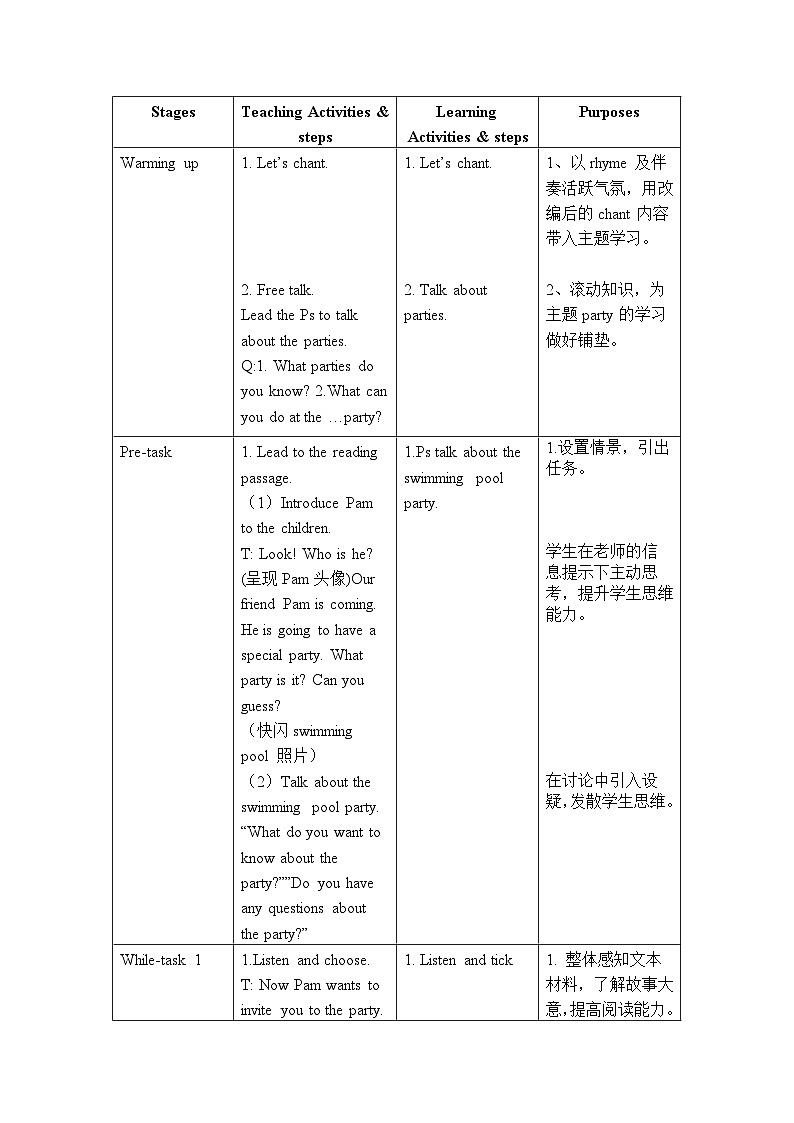 教育科学出版社小学英语三年级起点五年级下册 Unit 6 See you at the party 教案03