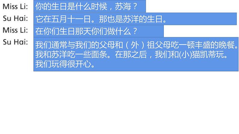 译林版小学英语5BU8复习PPT及课文填空05