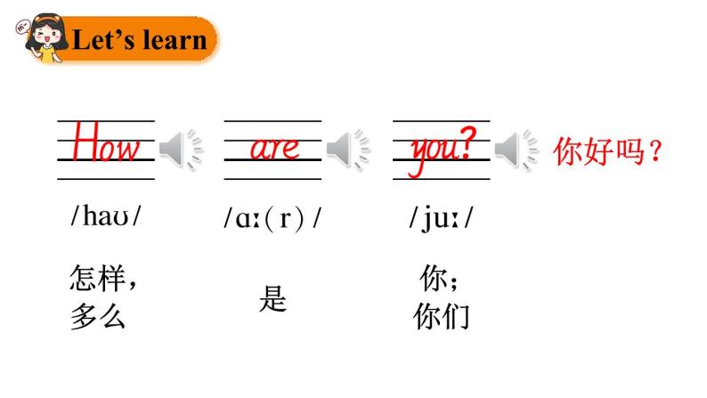 Unit 2  How Are You Part A（课件+素材）陕旅版（三起）英语三年级上册04