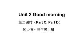 小学英语湘少版三年级上册Unit 2 Good morning背景图课件ppt