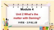 外研版 (三年级起点)五年级上册Module 4Unit 2 What’s the matter with Daming?背景图ppt课件