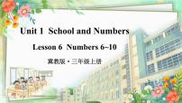小学英语冀教版 (三年级起点)三年级上册Lesson 6 Numbers 6-10备课ppt课件