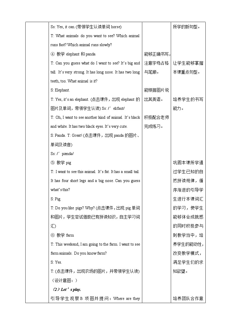 人教版新起点英语五年级上册Unit 3 Animals lesson1 课件+教案+练习03