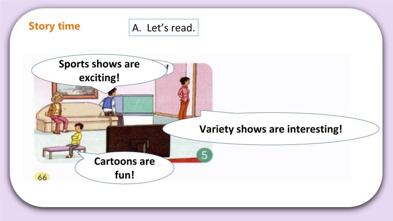 人教版新起点英语五年级上册Unit 5 TV shows story time 课件+教案+练习07