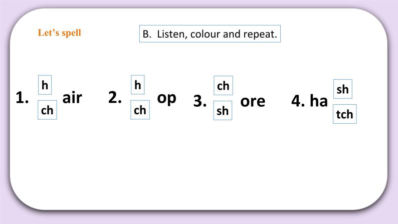 人教版新起点英语五年级上册Unit 6 Chores let’s spell＋fun time 课件+教案+练习07