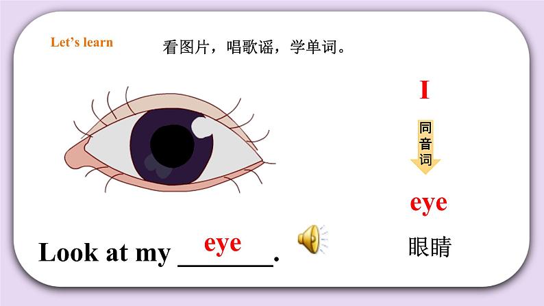 人教版新起点英语一年级上册Unit 2 Face Lesson 1 课件+教案+习题+素材06