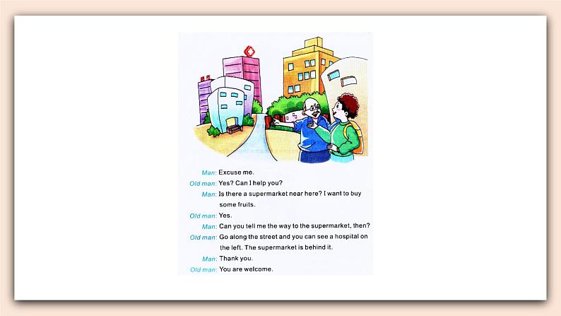 陕旅版(三起)英语五年级上册-Unit 5 Can You Tell Me the Way to the Supermarket Period 2 课件05