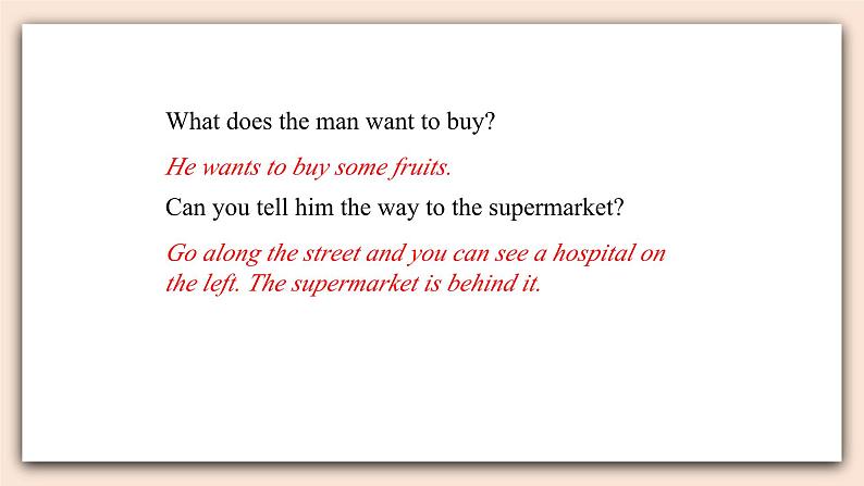 陕旅版(三起)英语五年级上册-Unit 5 Can You Tell Me the Way to the Supermarket Period 2 课件06