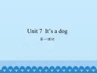 湖南少年儿童出版社小学英语三年级起点三年级上册 Unit 7 It's a dog   课件