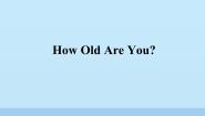 小学英语教科版 (EEC)三年级下册Unit 2 How old are you?背景图ppt课件