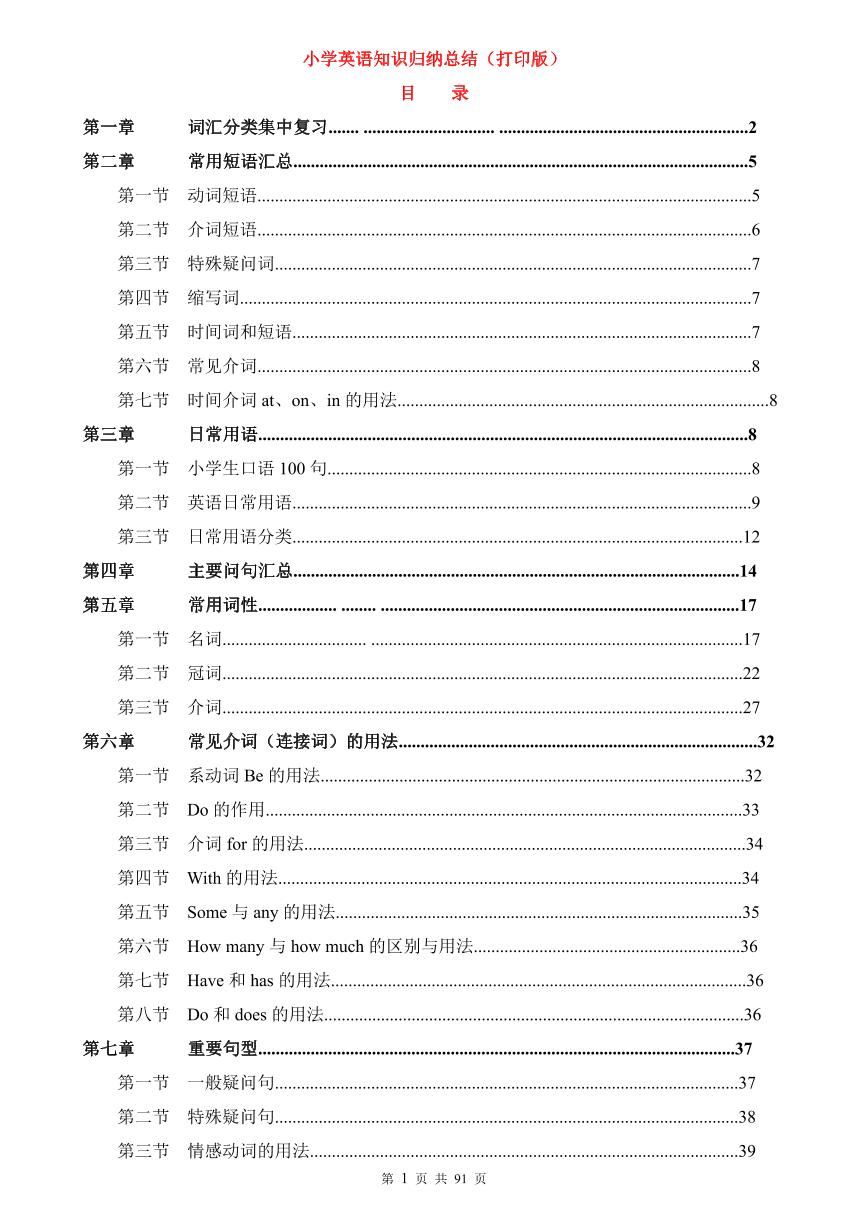 1-6年级小学英语知识点归纳汇总(超详)