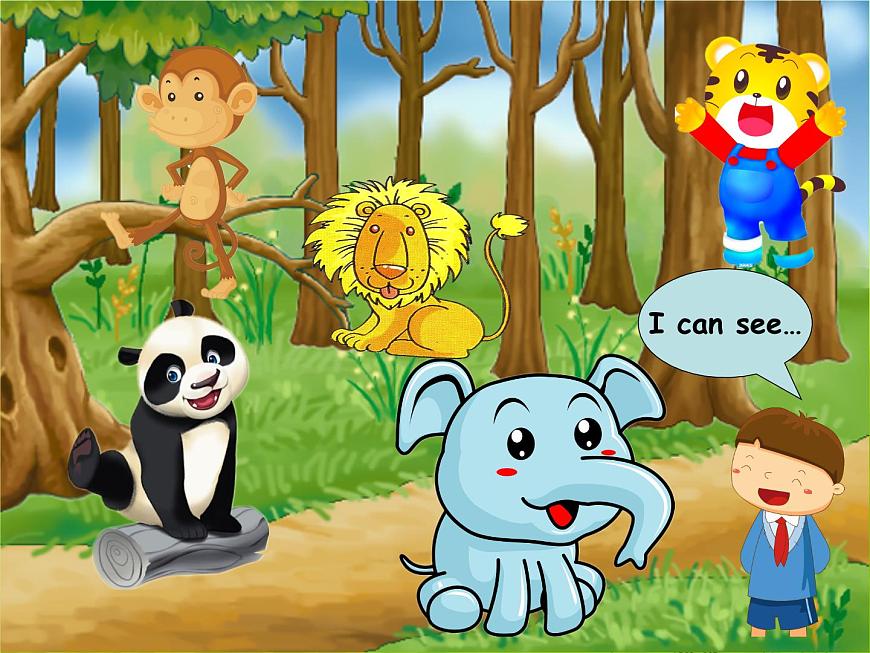 湖南少年兒童出版社小學(xué)英語三年級(jí)起點(diǎn)四年級(jí)下冊(cè) Unit 3 What can you see  課件6第4頁