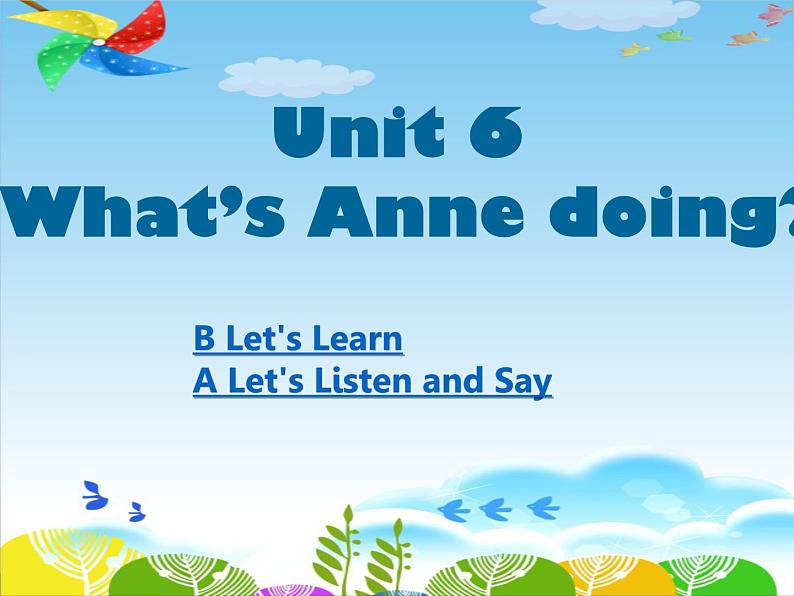 湖南少年儿童出版社小学英语三年级起点四年级下册 Unit 6 What's Anne doing 课件601