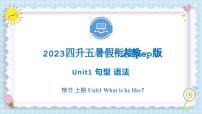 Unit1 What’s he like？ 句型 语法 2023 五年级上册 暑假自学课（人教pep版）课件PPT