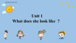 湖南少年儿童出版社小学英语三年级起点五年级上册 Unit 1 What does she look like   课件2