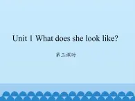 湖南少年儿童出版社小学英语三年级起点五年级上册 Unit 1 What does she look like   课件3