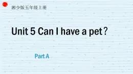 湖南少年儿童出版社小学英语三年级起点五年级上册 Unit 5 Can I have a pet   课件3