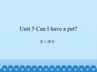 湖南少年儿童出版社小学英语三年级起点五年级上册 Unit 5 Can I have a pet   课件6