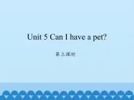 湖南少年儿童出版社小学英语三年级起点五年级上册 Unit 5 Can I have a pet   课件7