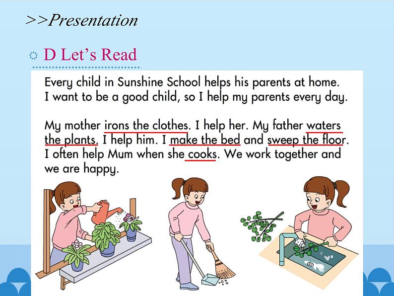 湖南少年儿童出版社小学英语三年级起点五年级上册 Unit 8 Lingling helps her parents 课件106
