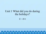 湖南少年儿童出版社小学英语三年级起点六年级上册 Unit 1 What did you do during the holidays  课件