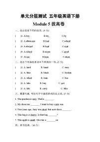【暑假分层作业】(外研版三起)英语五年级下册（五升六）暑假-Module 5  拔高卷（含答案）