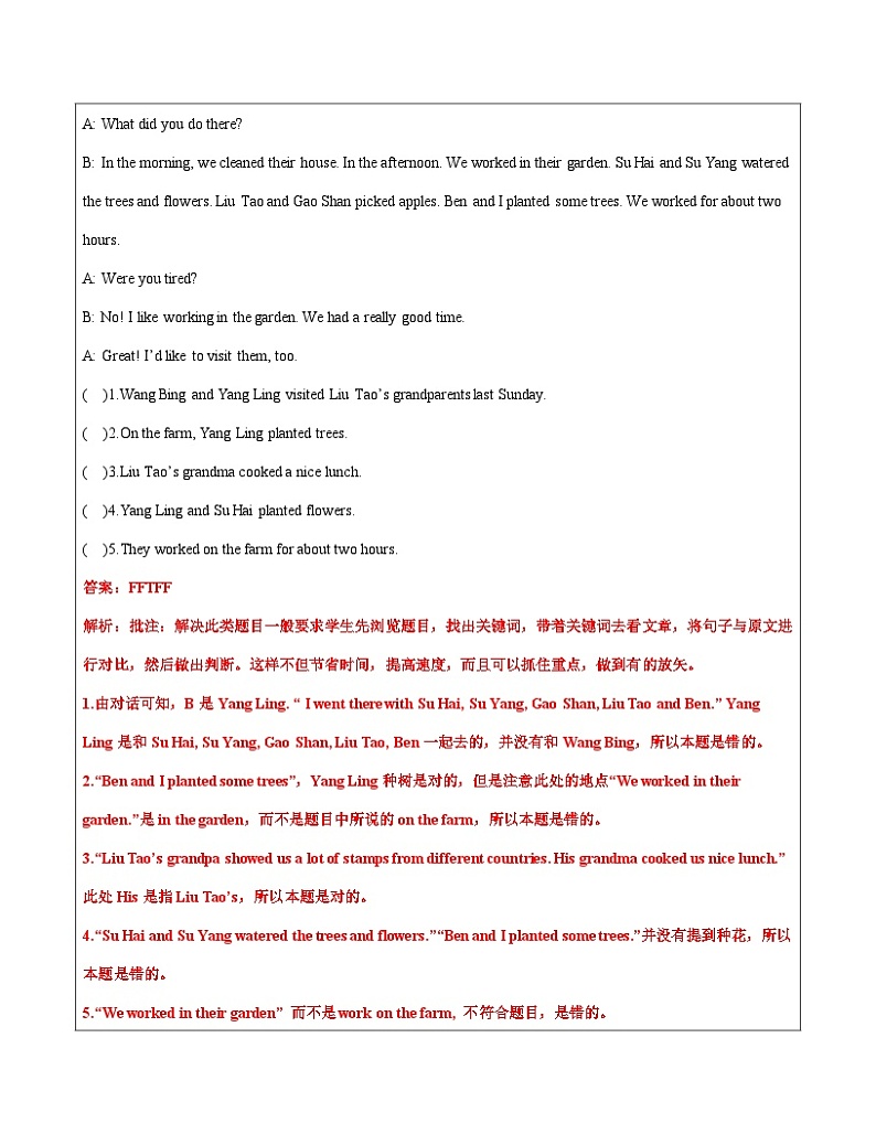 【暑假提升】牛津译林版英语五升六暑期讲义-第8讲:阅读理解 专题讲解讲学案03