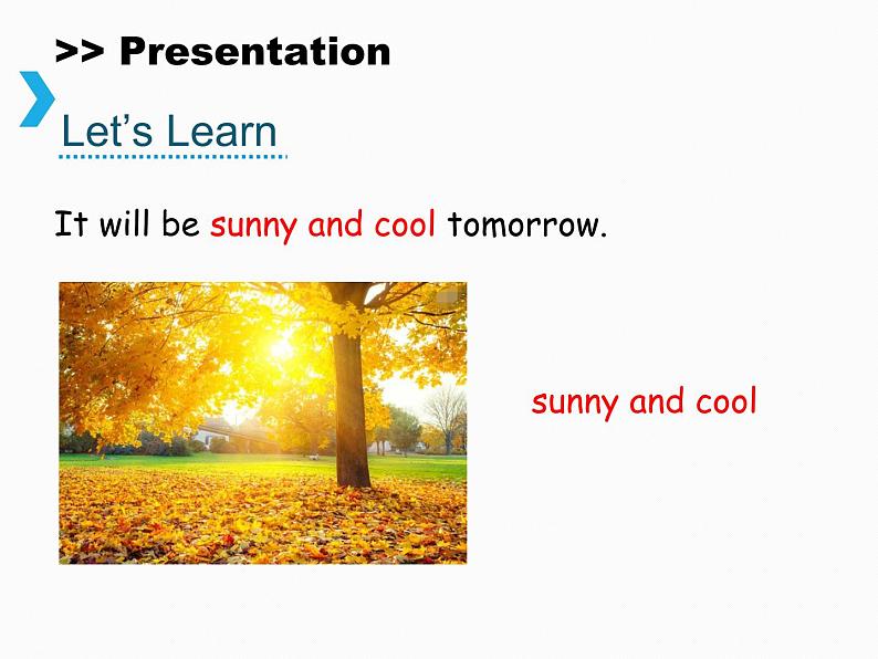 湖南少年儿童出版社小学英语三年级起点六年级上册 Unit 5 It will be sunny and cool tomorrow 课件4第6页