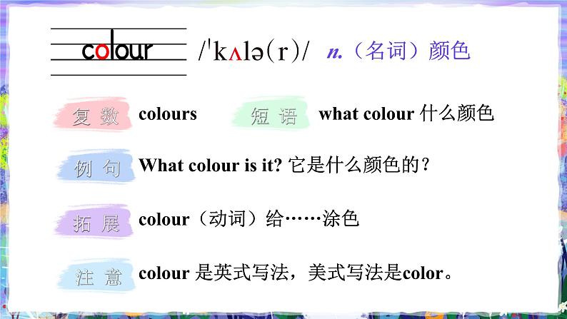 Unit 6 Colours 单元重点单词讲解 (课件+素材)译林版(三起)英语三年级上册02