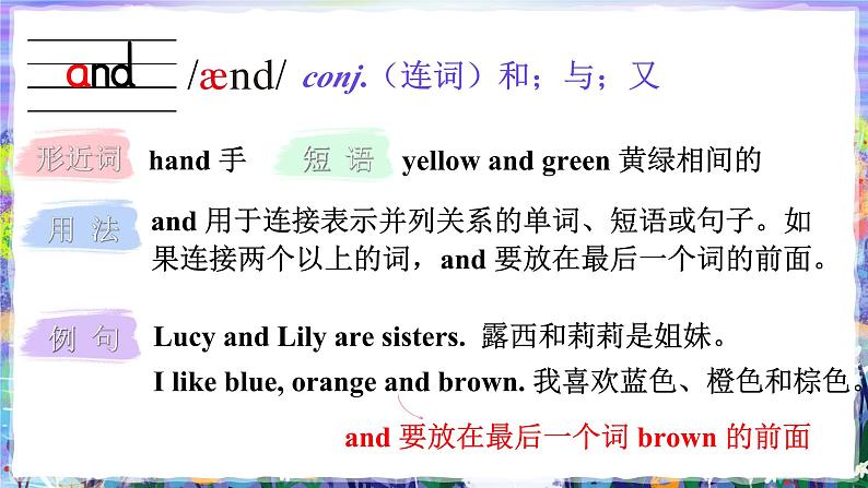 Unit 6 Colours 单元重点单词讲解 (课件+素材)译林版(三起)英语三年级上册06
