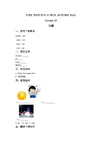 北京版三年级上册Lesson 1优秀随堂练习题