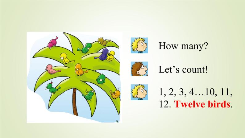 外研版（一年级起点）小学一年级英语下册 Module 3 Unit 2  How many green birds   课件105