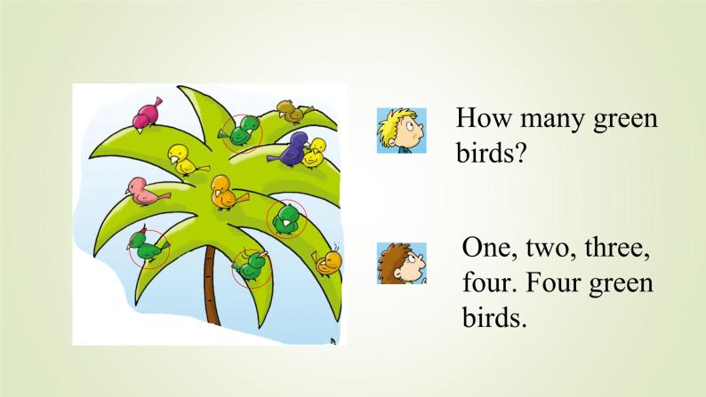 外研版（一年级起点）小学一年级英语下册 Module 3 Unit 2  How many green birds   课件106
