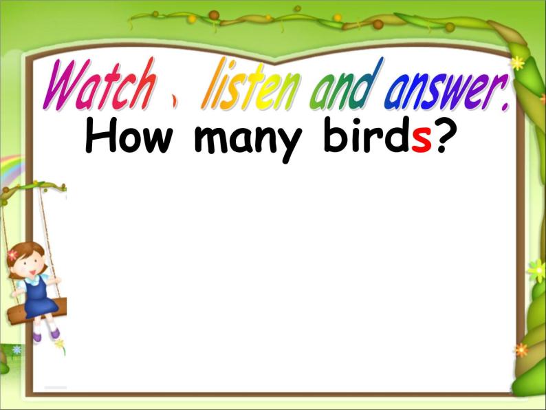 外研版（一年级起点）小学一年级英语下册 Module 3 Unit 2  How many green birds   课件303