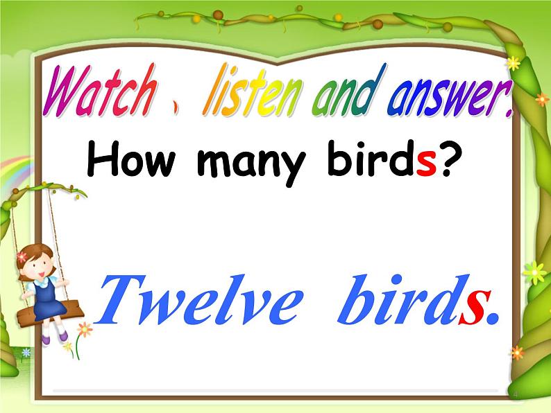 外研版(一年级起点)小学一年级英语下册 Module 3 Unit 2 How many green birds 课件304