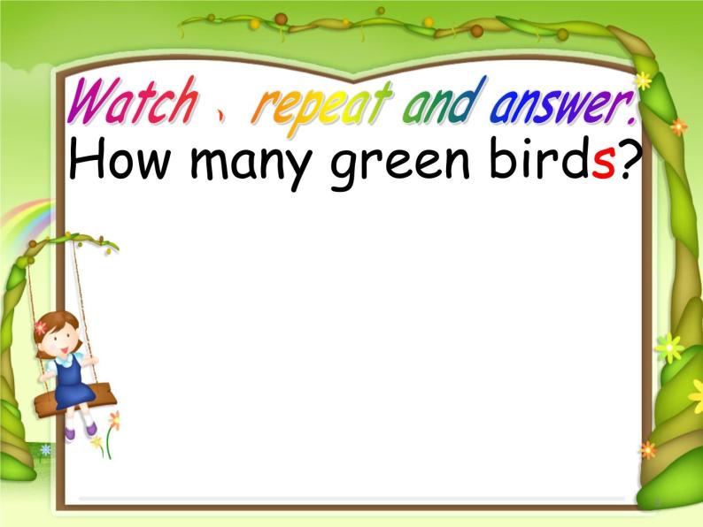 外研版（一年级起点）小学一年级英语下册 Module 3 Unit 2  How many green birds   课件305