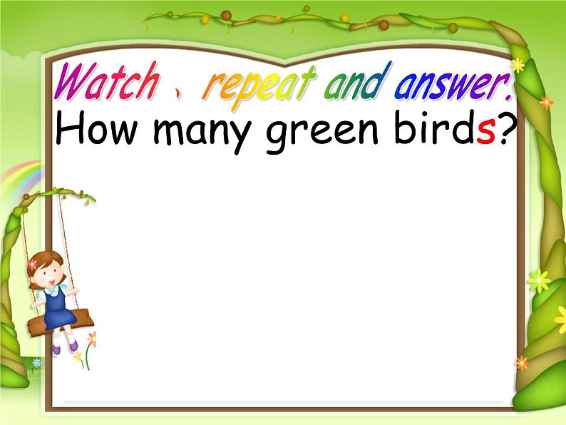 外研版(一年级起点)小学一年级英语下册 Module 3 Unit 2 How many green birds 课件305
