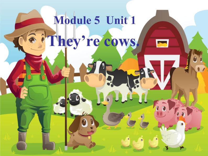 外研版（一年级起点）小学一年级英语下册 Module 5  Unit 1  They are cows.   课件1001