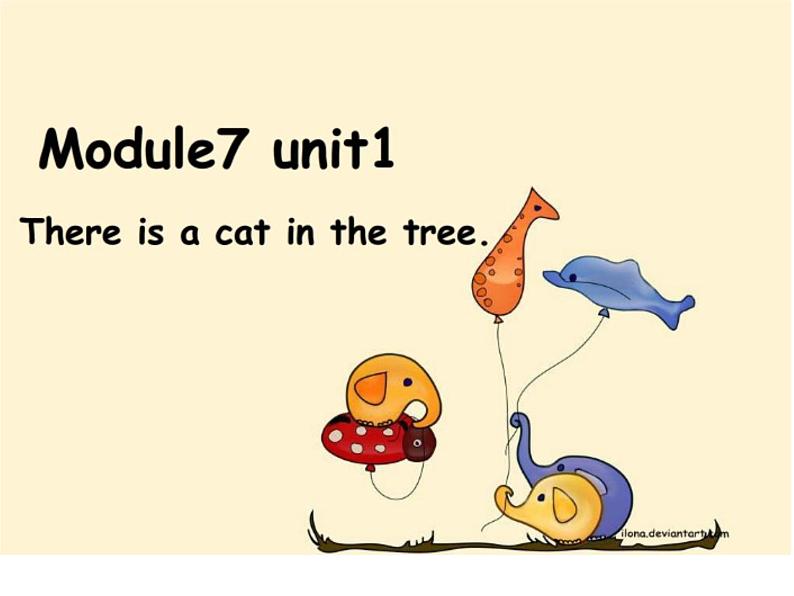 外研版(一年级起点)小学一年级英语下册 Module 7 Unit 1 There is a cat in the tree. 课件4第1页