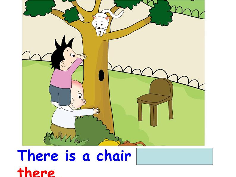 外研版(一年级起点)小学一年级英语下册 Module 7 Unit 1 There is a cat in the tree. 课件4第8页