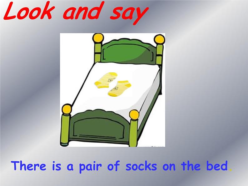 外研版(一年级起点)小学一年级英语下册 Module 8 Unit 1 There is a pair of shorts under that duck. 课件07
