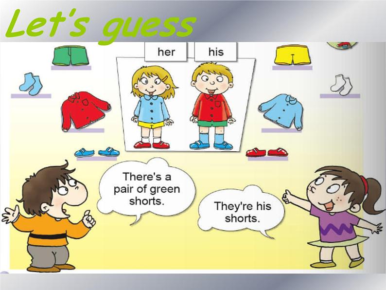 外研版(一年级起点)小学一年级英语下册 Module 8 Unit 1 There is a pair of shorts under that duck. 课件08
