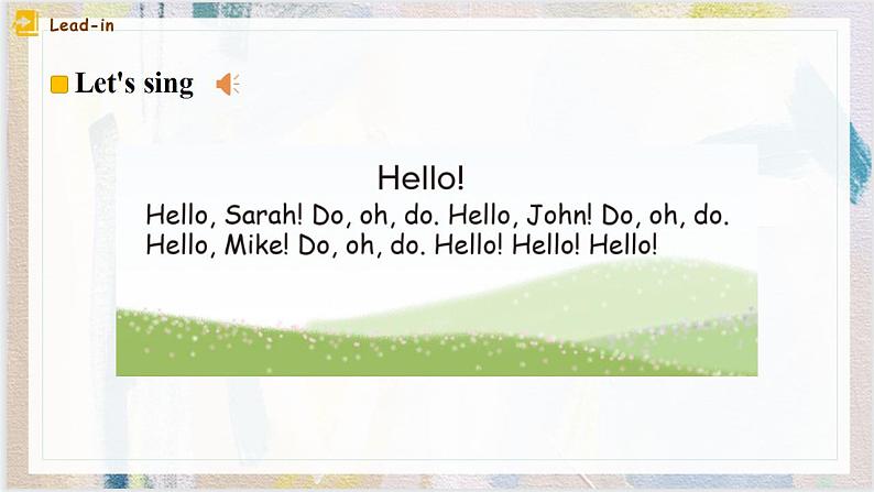 人教PEP版英语三年级上册 Unit 1 Hello! A Let's learn & Let's chant 课件02