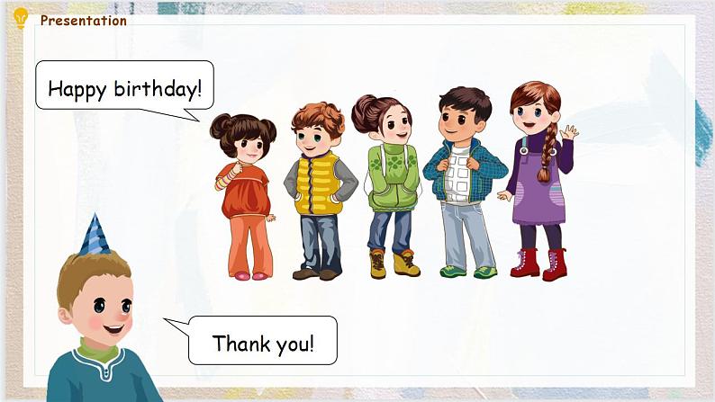 人教PEP版英语三年级上册 Unit 6 Happy birthday B Let's learn & Let's do 课件第6页