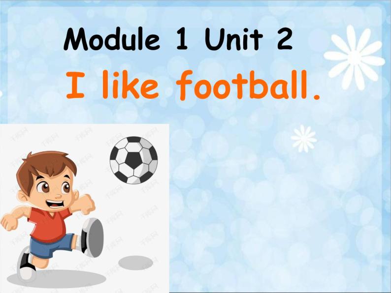 外研版（一年级起点）小学二年级英语上册 Module 1  Unit 2  I like football.   课件01