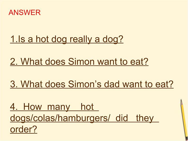 外研版(三起)六下英语:M1U1 I want a hot dog .课件PPT第6页