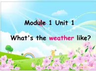 外研版（一年级起点）小学二年级英语下册 Module 1  Unit 1 What's the weather like  课件